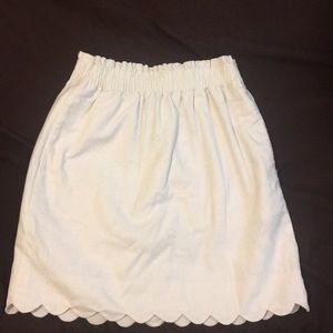 Jcrew factory sidewalk ivory skirt XXS